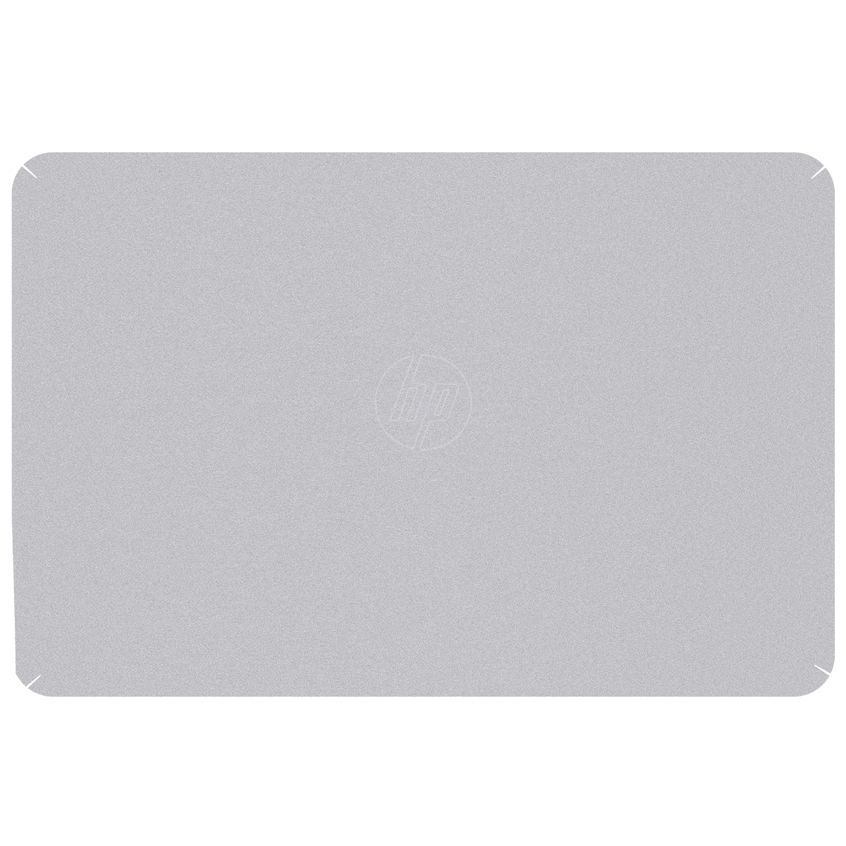 Picture of Polyvinyl chloride (PVC) skin sticker cover for  HP 450 G4, G5 silver brushed, revealing logo 